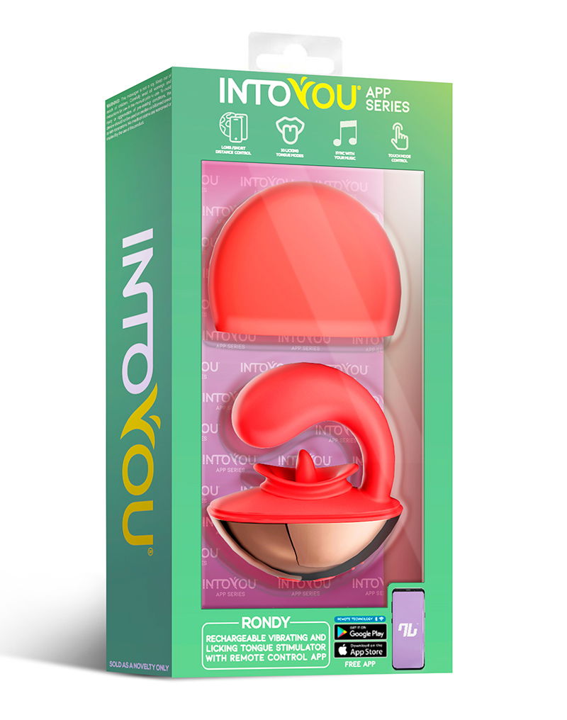 IY - Rondy - Clirotal Vibrator & Lik Tong met App - Rood
