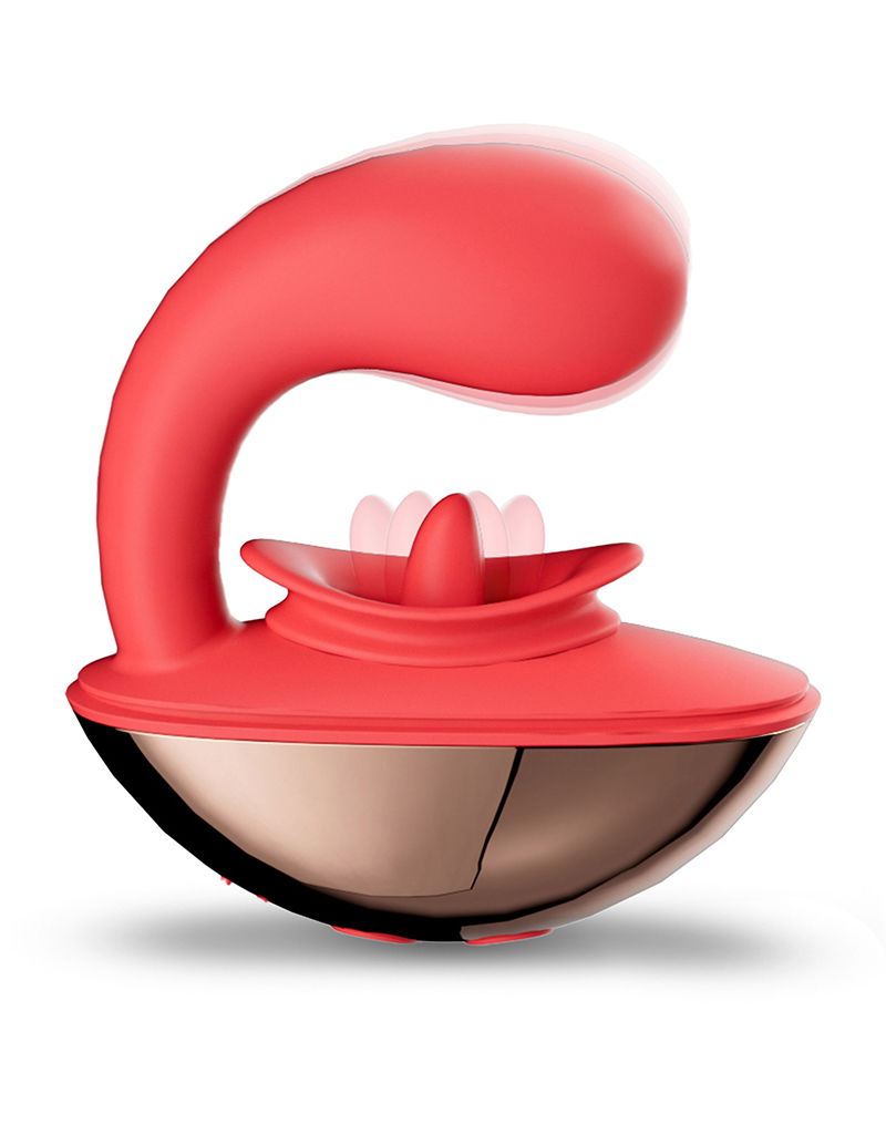 IY - Rondy - Clirotal Vibrator & Lik Tong met App - Rood