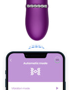 IY - Sendel - Rabbit Vibrator met kralenring en app - Paars
