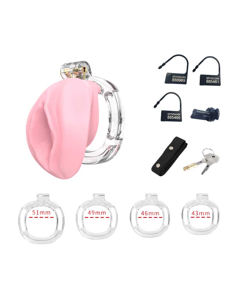 Rimba P- Cage - P-Cage PC10 - Peniskooi Pussy - Transparant, Rose