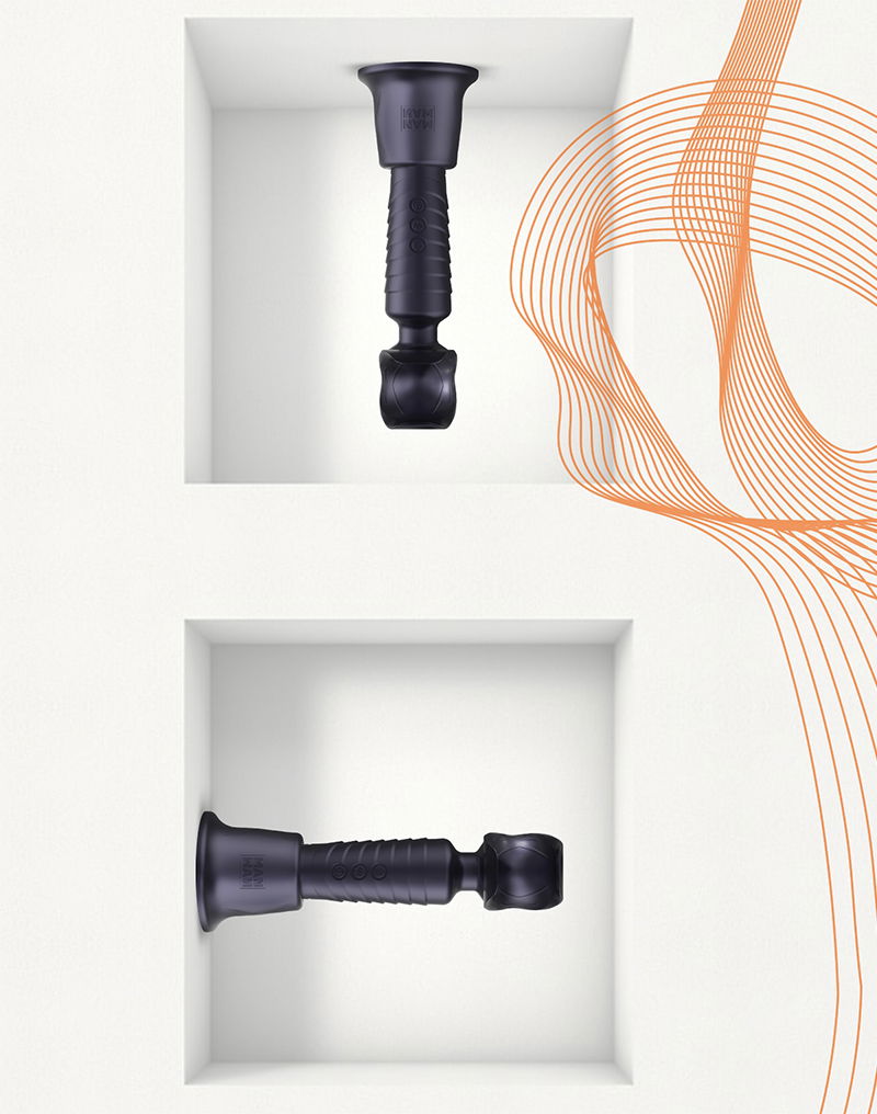 MANWAN - Holden - universele wandhouder tot 4,5 cm diameter - Black Plum