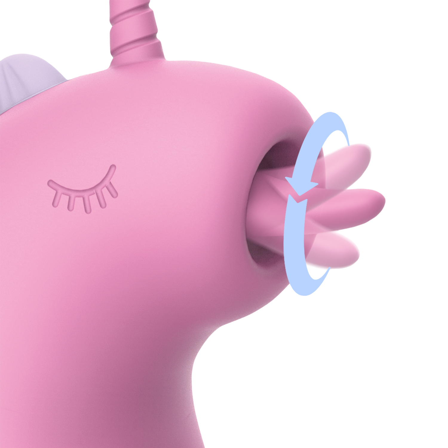 ER - Cupcake Unicorn - 360° Roterende Tong Massage - Roze