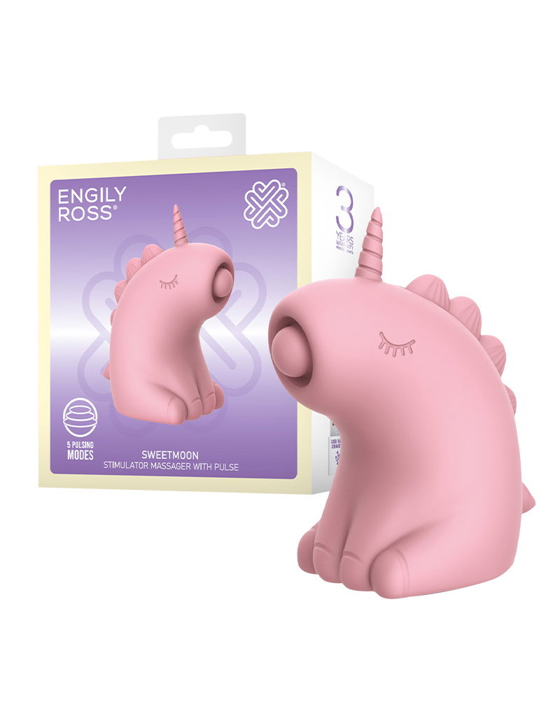 ER - Sweetmoon Unicorn - Massager met Pulse - Zachtroze