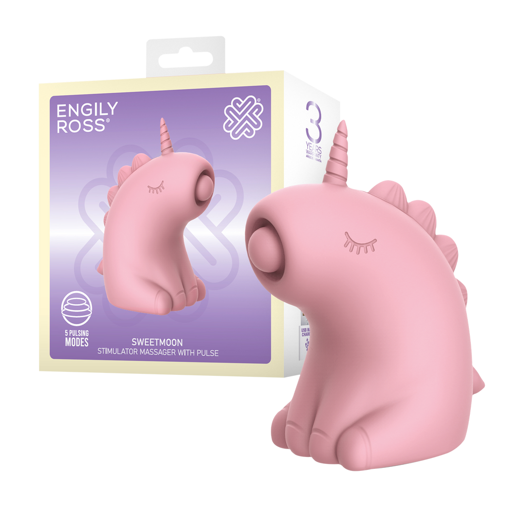 ER - Sweetmoon Unicorn - Massager met Pulse - Zachtroze