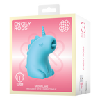 ER - Snowflake Unicorn - Massager met Likkende Tong - Blauw