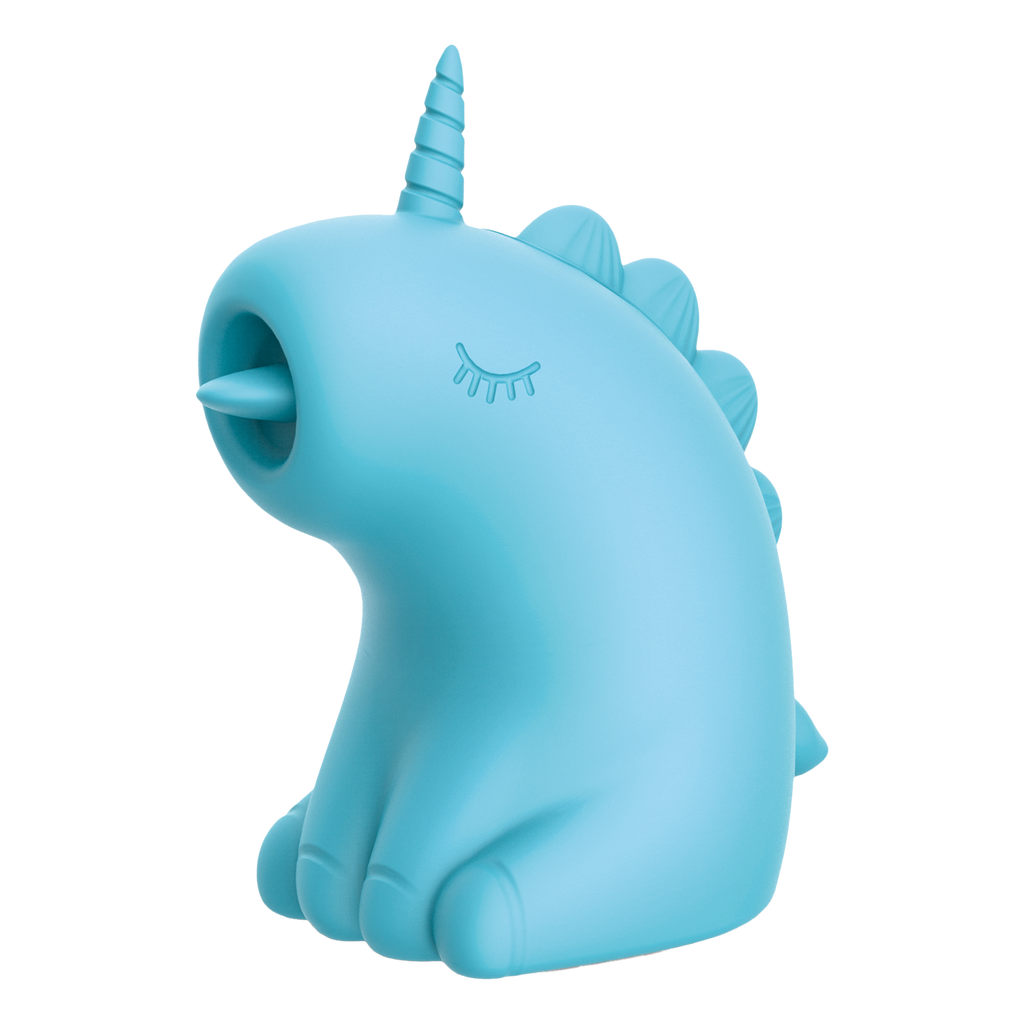 ER - Snowflake Unicorn - Massager met Likkende Tong - Blauw