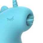 ER - Snowflake Unicorn - Massager met Likkende Tong - Blauw