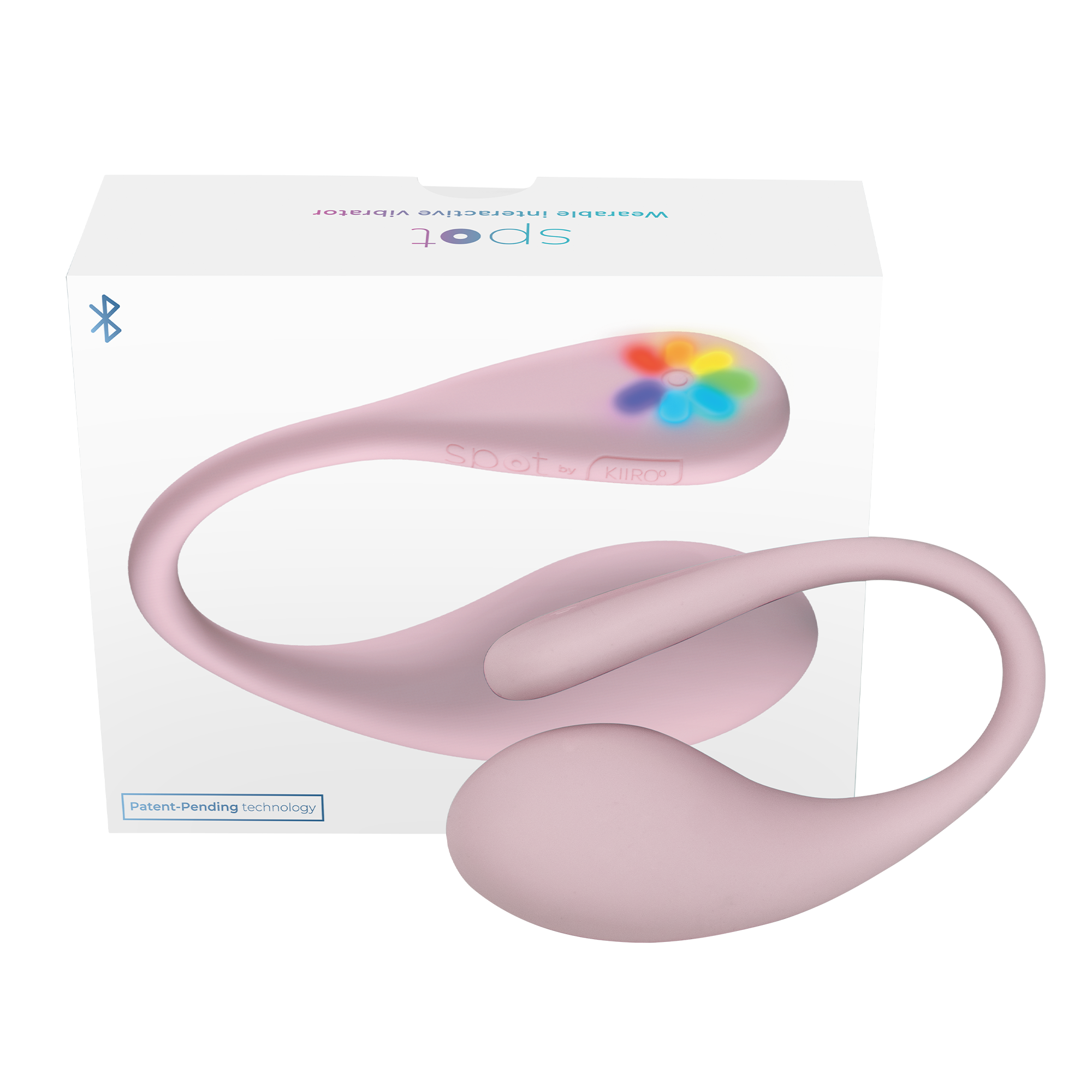 KIIROO- Spot - Draagbare Interactieve Ei-vibrator - Kiss Me Pink