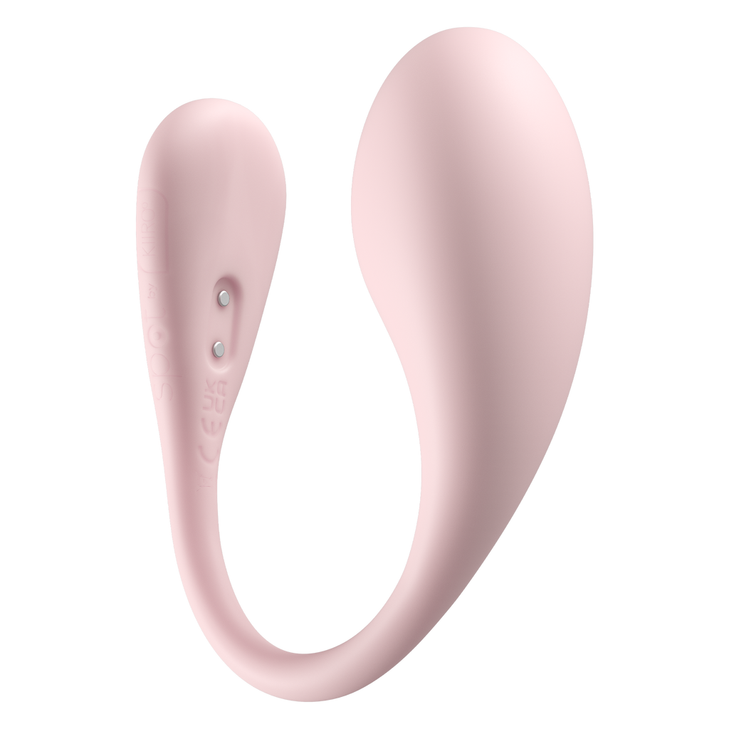 KIIROO- Spot - Draagbare Interactieve Ei-vibrator - Kiss Me Pink
