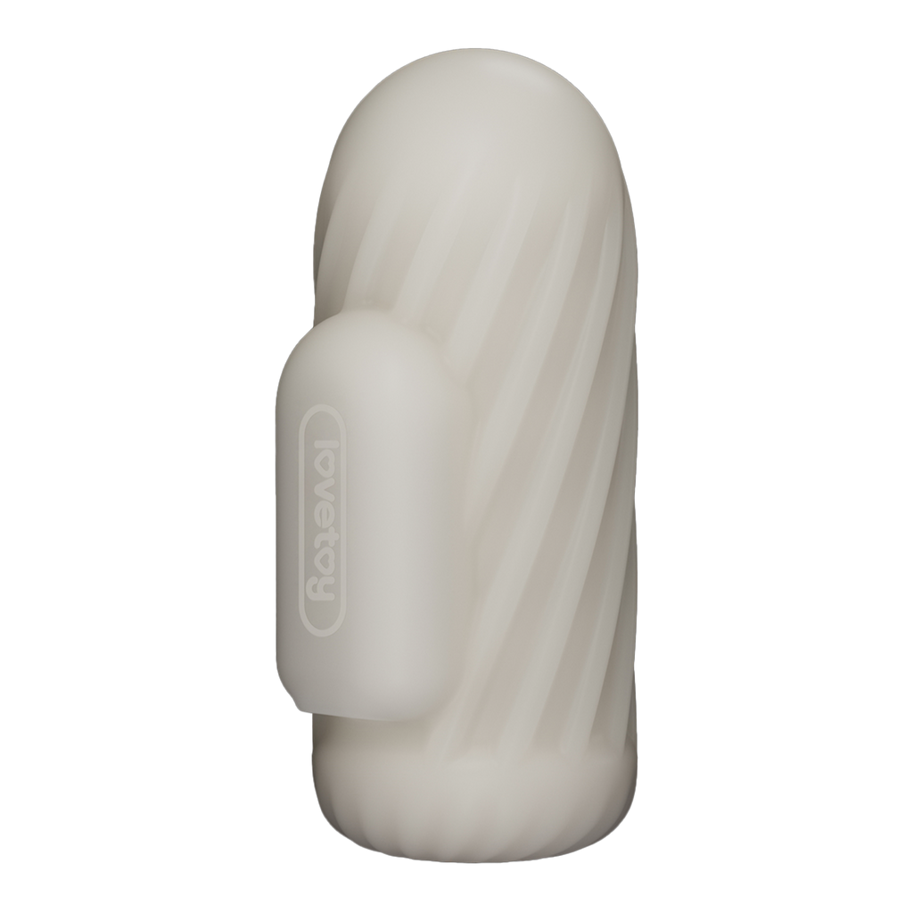 LoveToy - Knights Ring - Vibrerende Dual Purpose Sleeve - Spiraal - Wit