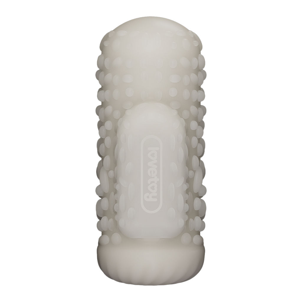 LoveToy - Knights Ring - Vibrerende Dual Purpose Sleeve - Drip - Wit