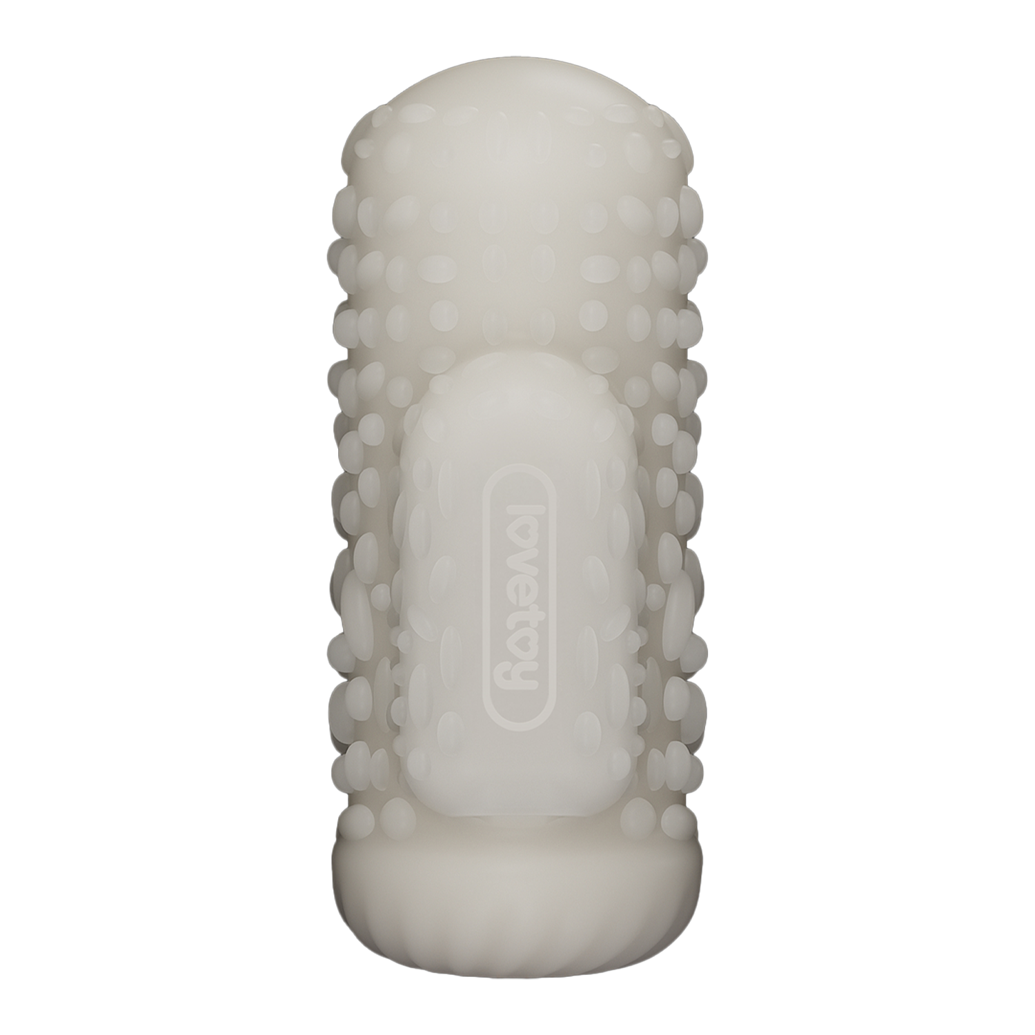 LoveToy - Knights Ring - Vibrerende Dual Purpose Sleeve - Drip - Wit