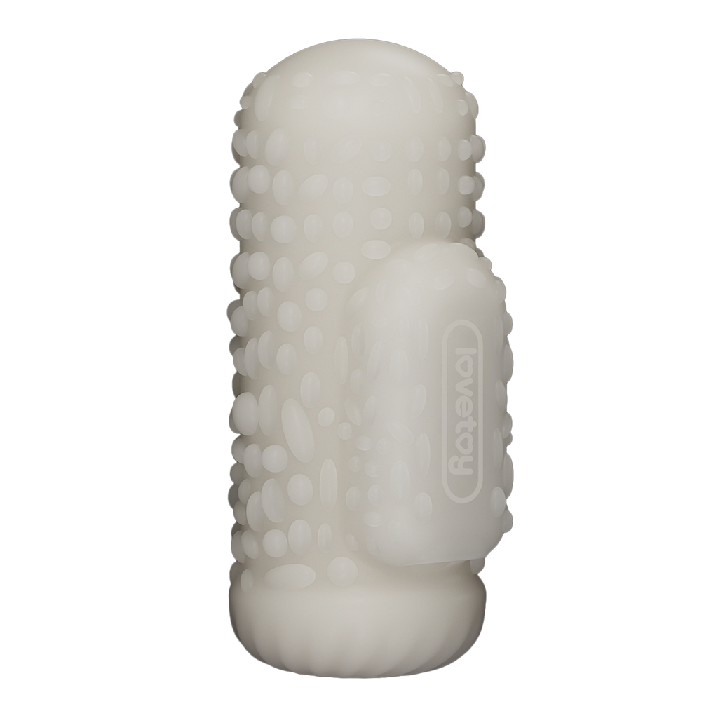 LoveToy - Knights Ring - Vibrerende Dual Purpose Sleeve - Drip - Wit