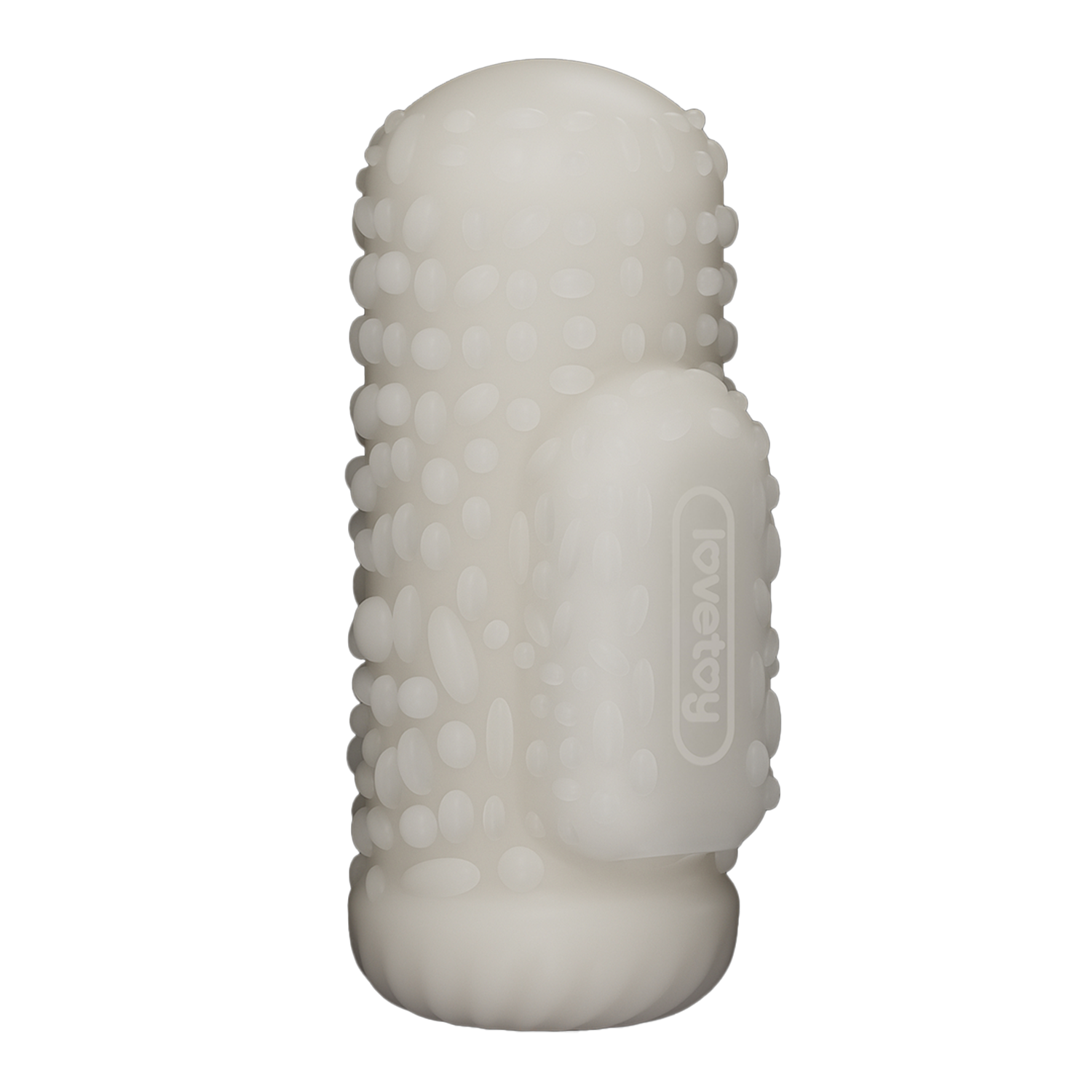 LoveToy - Knights Ring - Vibrerende Dual Purpose Sleeve - Drip - Wit