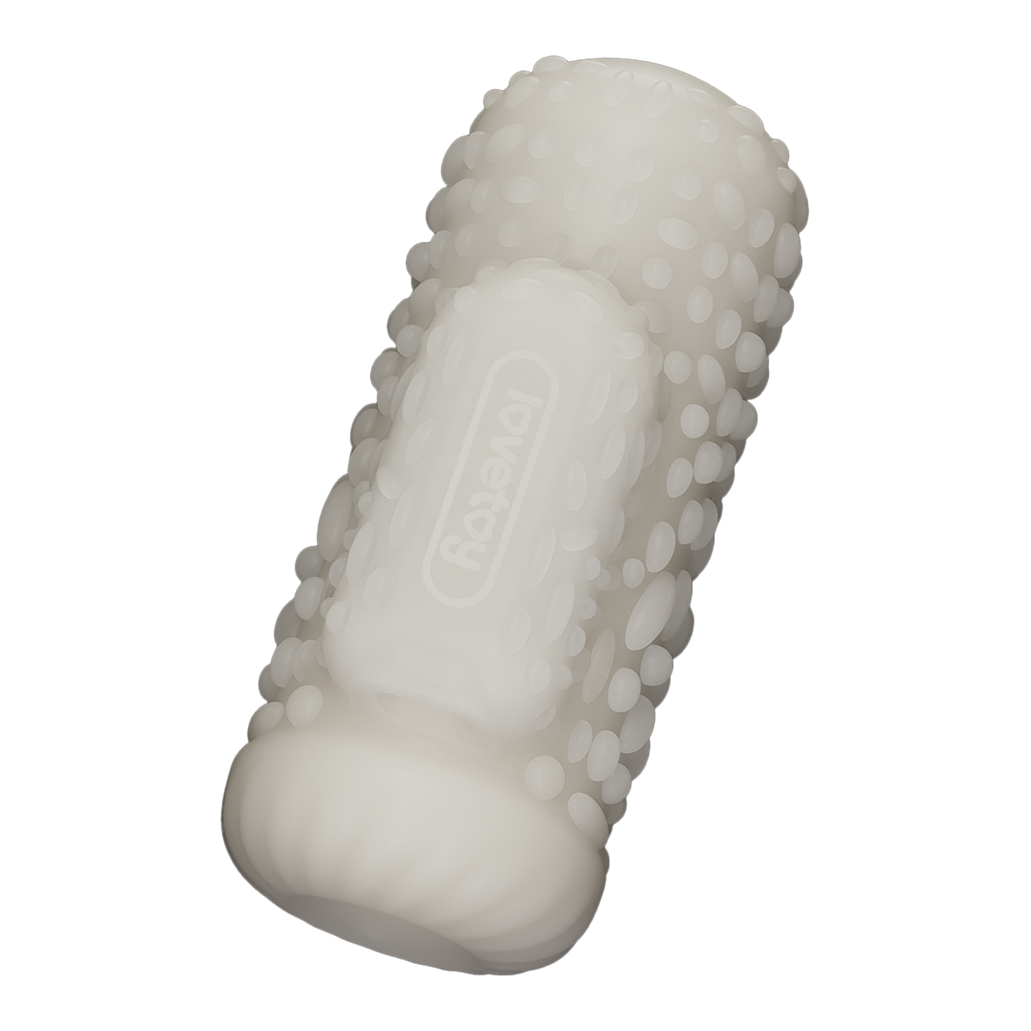 LoveToy - Knights Ring - Vibrerende Dual Purpose Sleeve - Drip - Wit