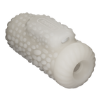 LoveToy - Knights Ring - Vibrerende Dual Purpose Sleeve - Drip - Wit