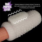 LoveToy - Knights Ring - Vibrerende Dual Purpose Sleeve - Drip - Wit