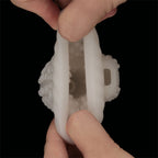 LoveToy - Knights Ring - Vibrerende Dual Purpose Sleeve - Drip - Wit