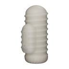 LoveToy - Knights Ring - Vibrerende Dual Purpose Sleeve - Golvend - Wit