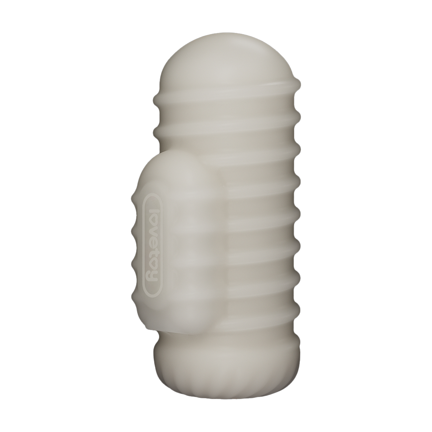 LoveToy - Knights Ring - Vibrerende Dual Purpose Sleeve - Golvend - Wit