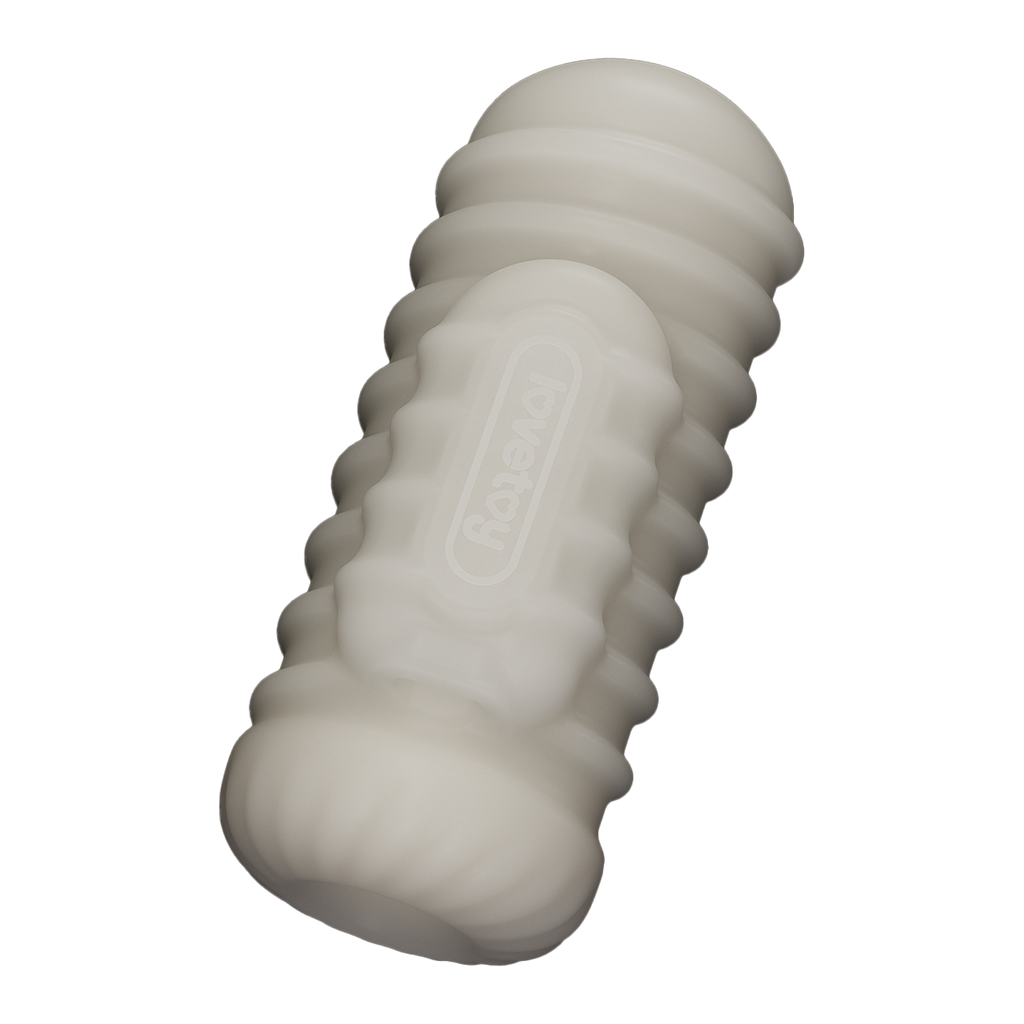 LoveToy - Knights Ring - Vibrerende Dual Purpose Sleeve - Golvend - Wit