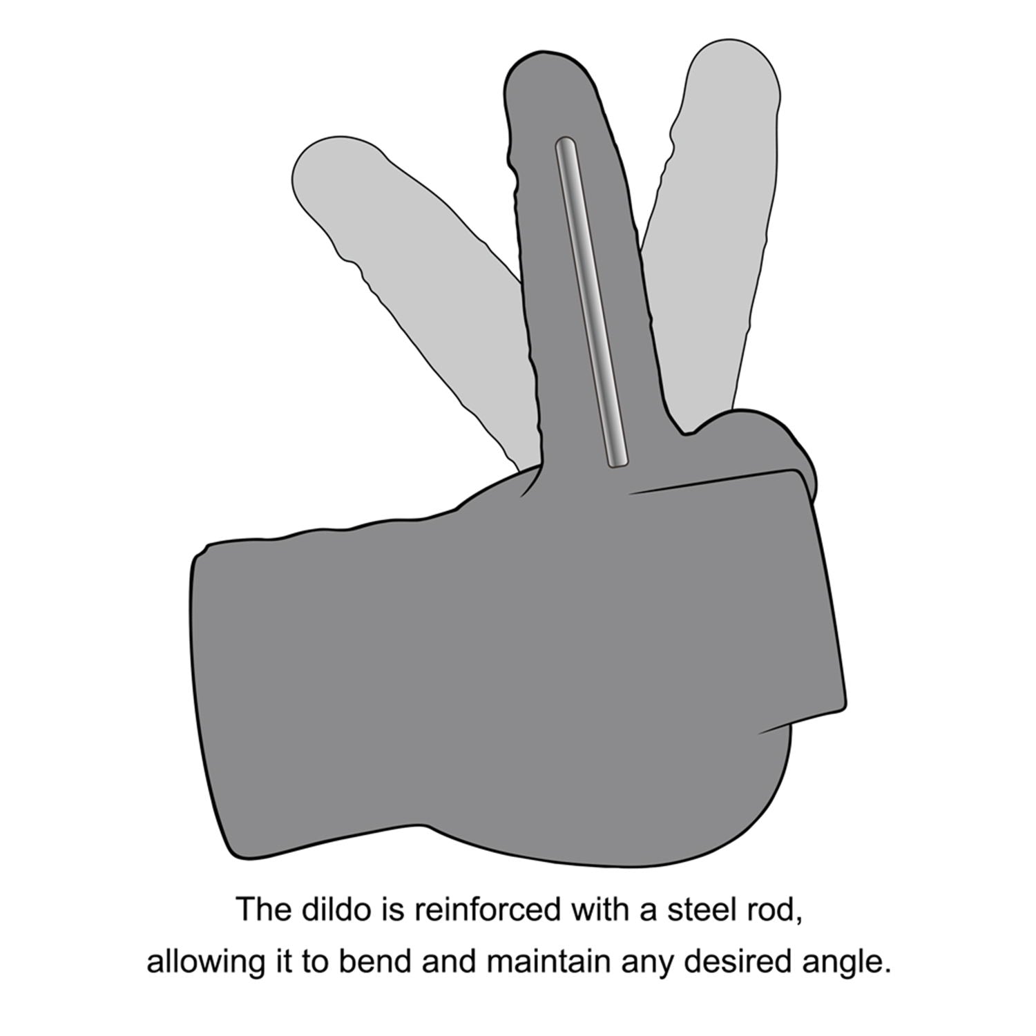 LoveToy - Streetgirl's 14 met buigbare dildo - Nude