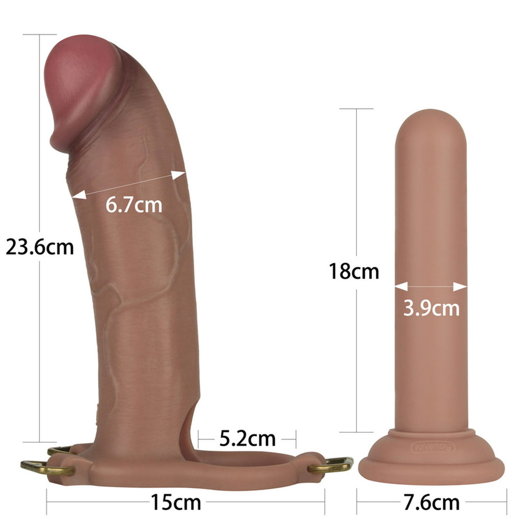 LoveToy - Ingen 25,5cm - Enchanced Set XS/S/M - Nude