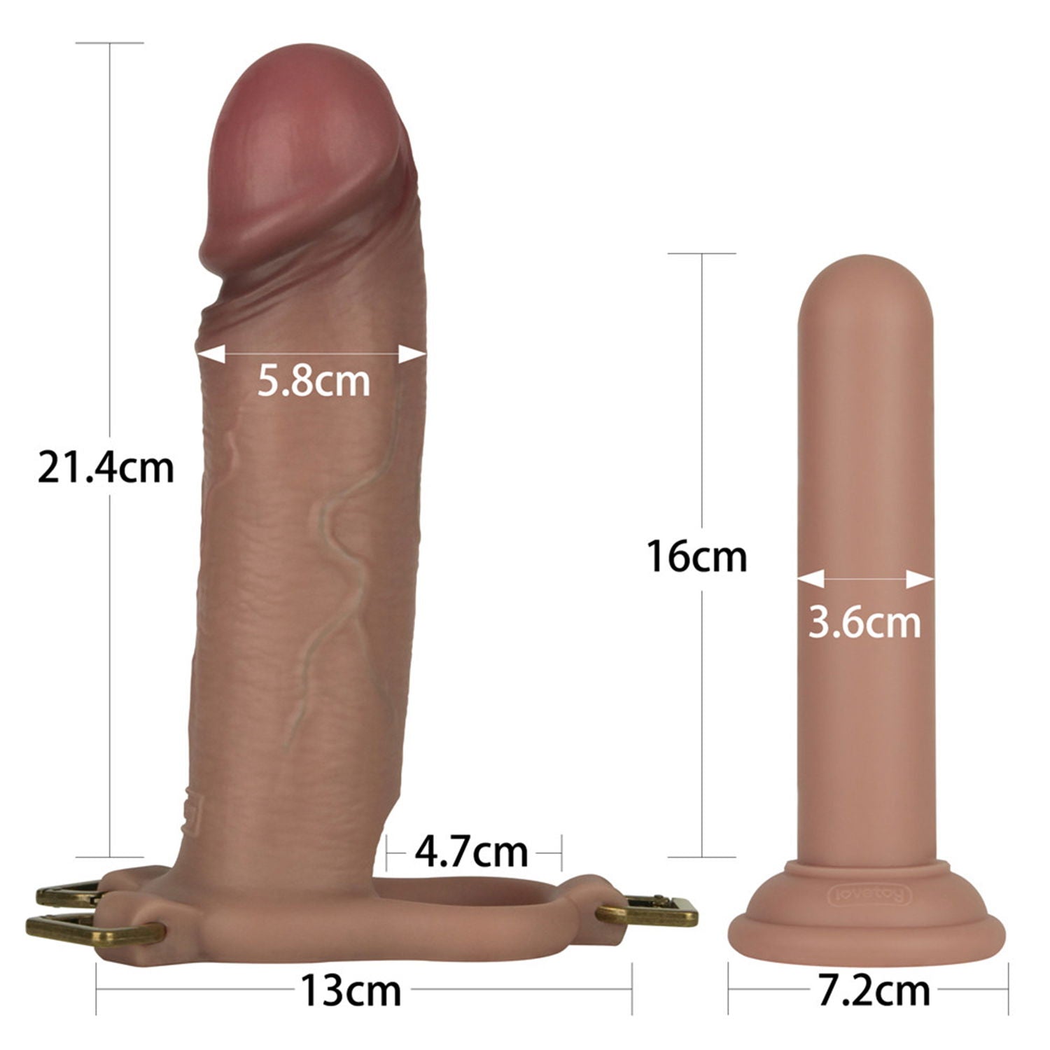 LoveToy - Ingen 23cm - Enchanced Set XS/S/M - Nude