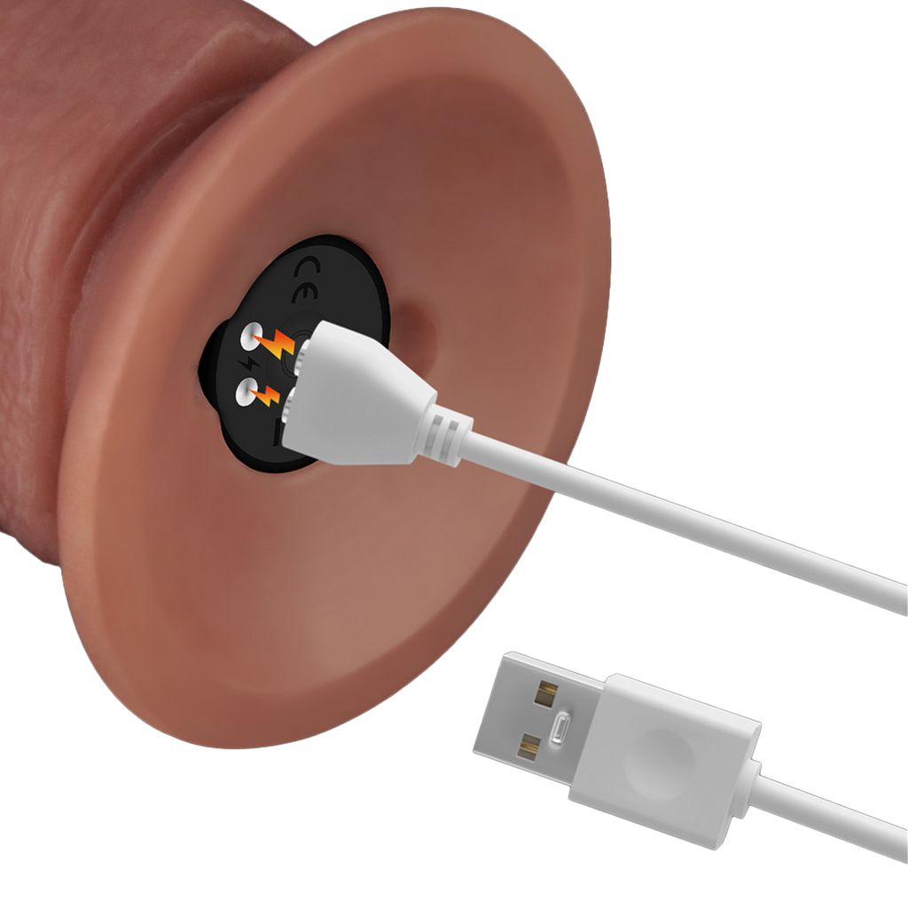 LoveToy - Power Cock 26,5 cm - Vibrerend Dual Desinty - Nude