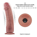LoveToy - Power Cock 26,5 cm - Vibrerend Dual Desinty - Nude