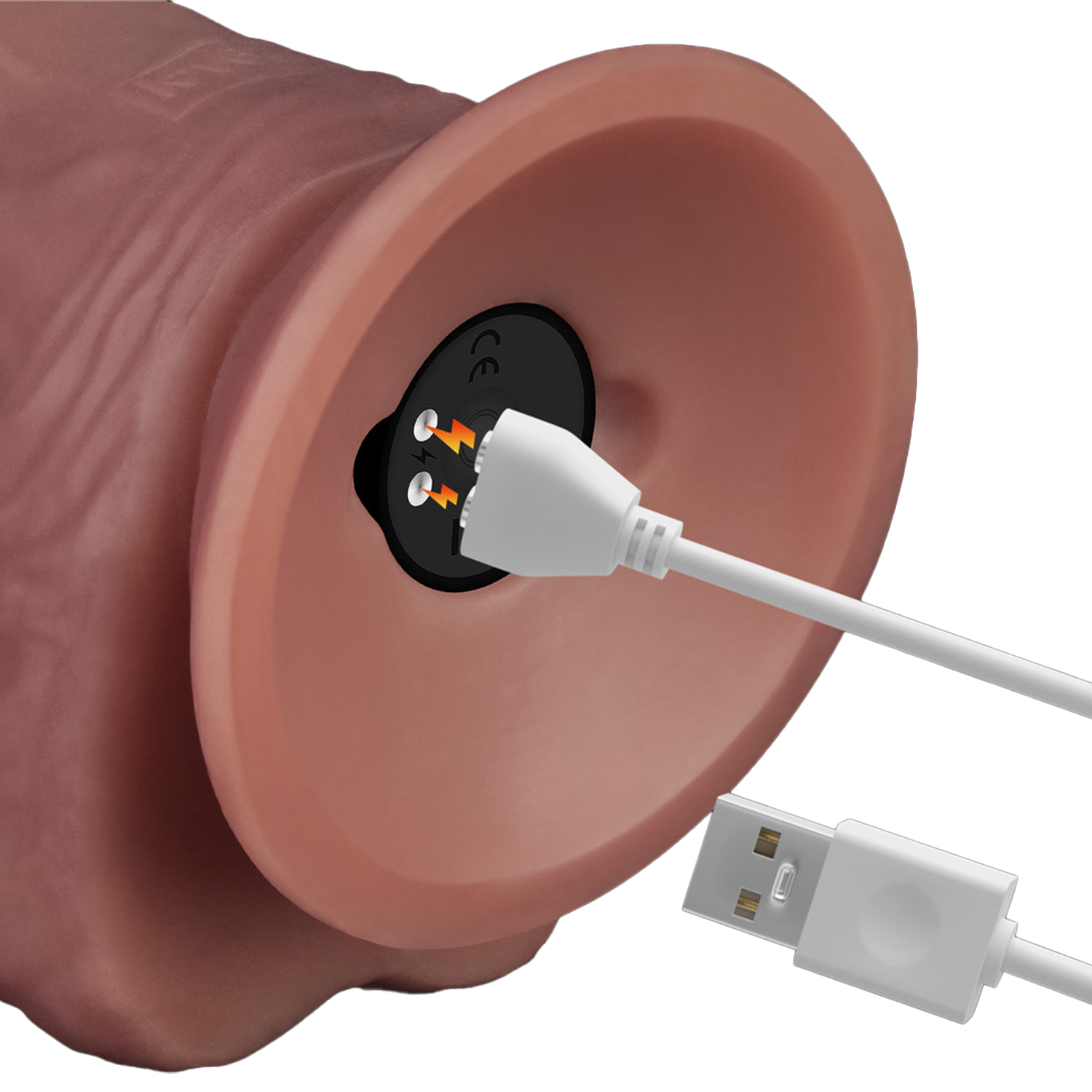 LoveToy - Power Cock 23 cm - Vibrerend Dual Desinty - Nude