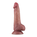 LoveToy - Power Cock 21,5 cm - Vibrerend Dual Desinty - Nude