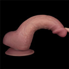 LoveToy - Power Cock 21,5 cm - Vibrerend Dual Desinty - Nude