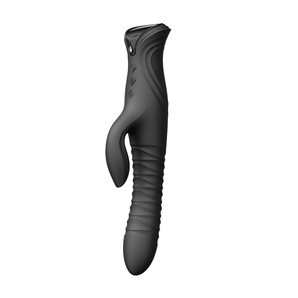 ZALO- Mose 2 - Rabbit Thrusting Vibrator - Zwart
