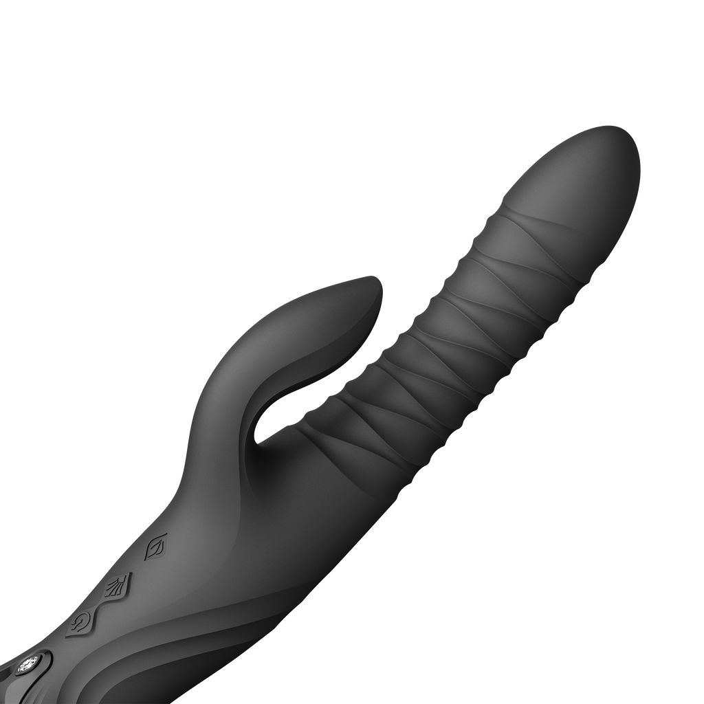 ZALO- Mose 2 - Rabbit Thrusting Vibrator - Zwart