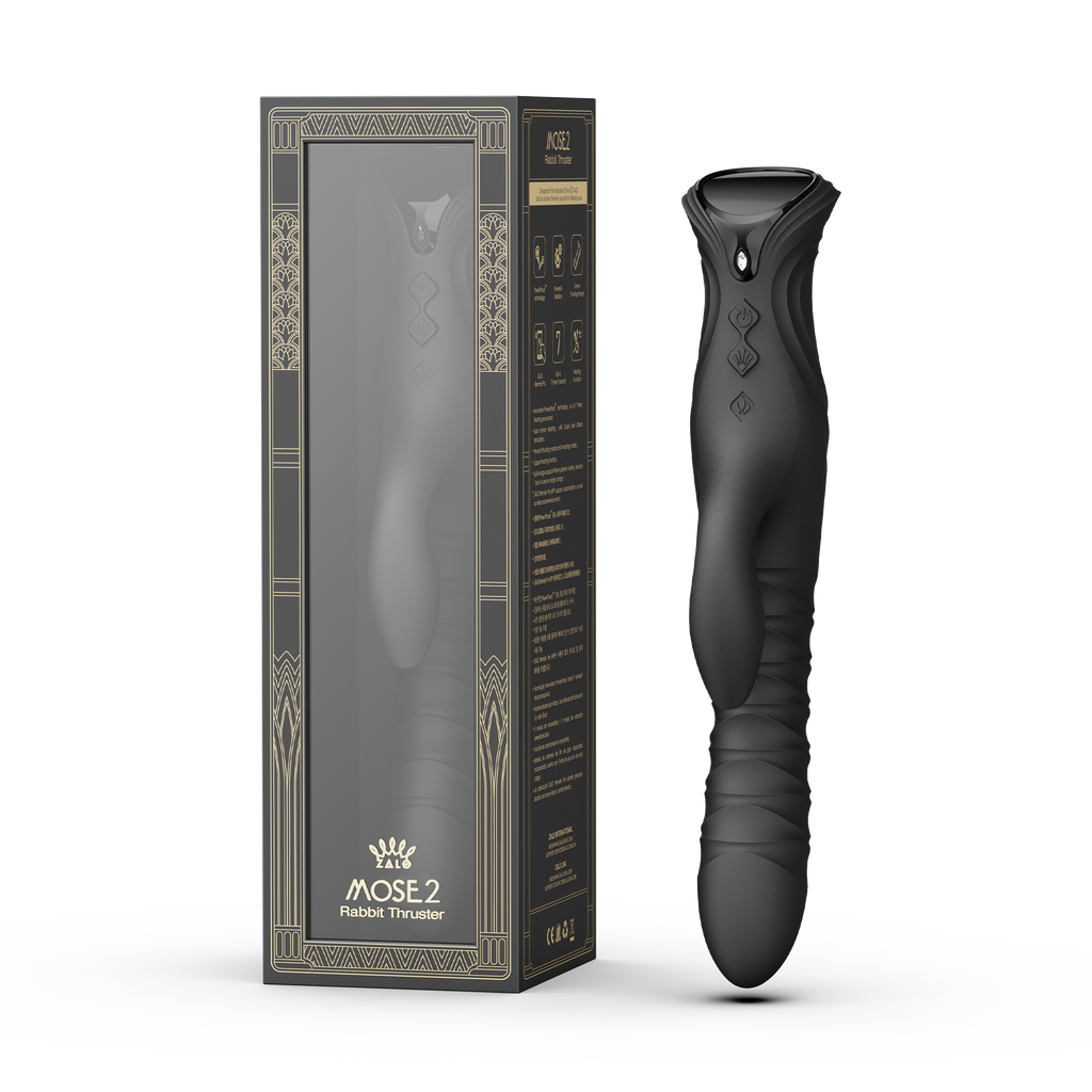 ZALO- Mose 2 - Rabbit Thrusting Vibrator - Zwart