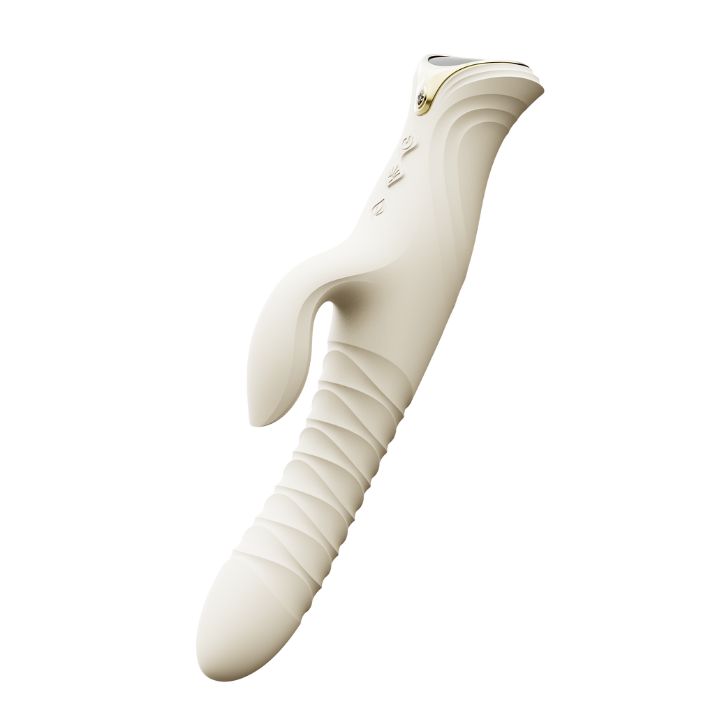 ZALO- Mose 2 - Rabbit Thrusting Vibrator - Ivoor Wit