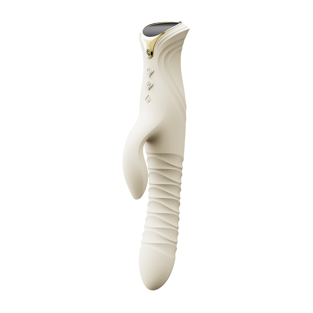ZALO- Mose 2 - Rabbit Thrusting Vibrator - Ivoor Wit