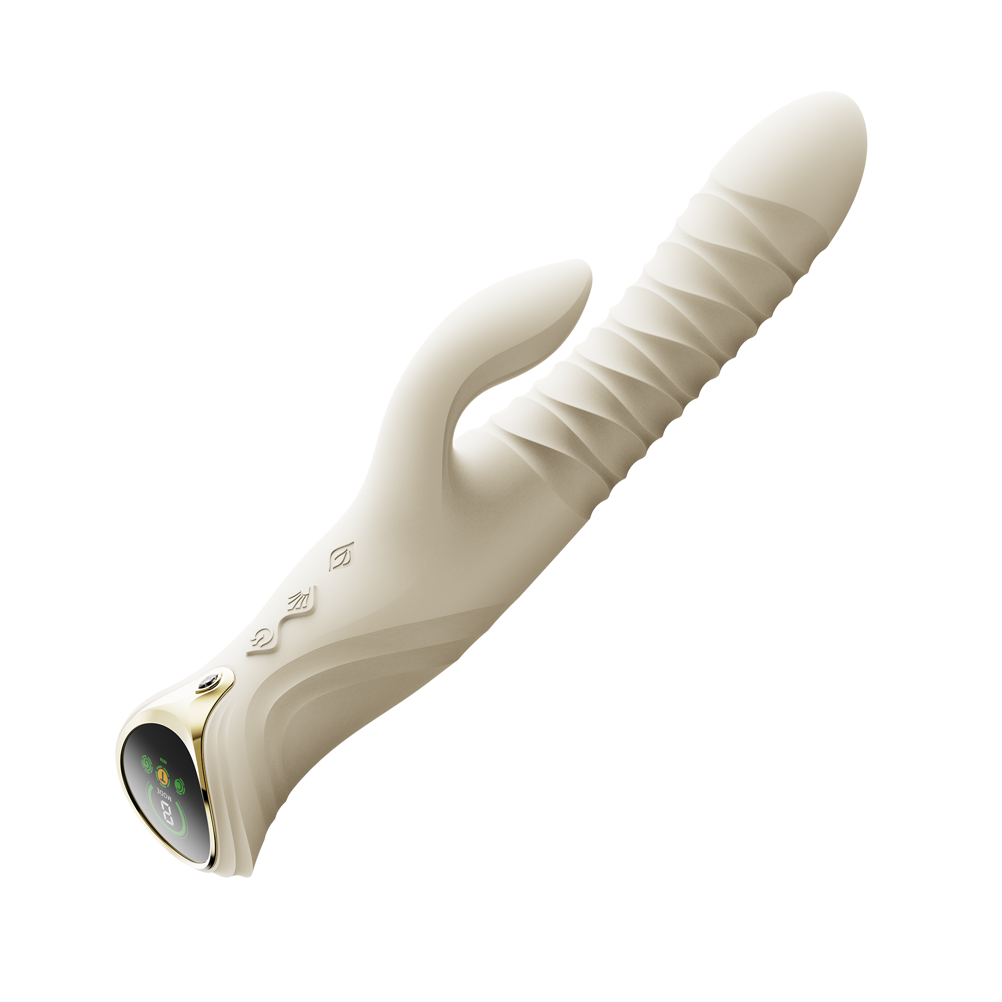 ZALO- Mose 2 - Rabbit Thrusting Vibrator - Ivoor Wit
