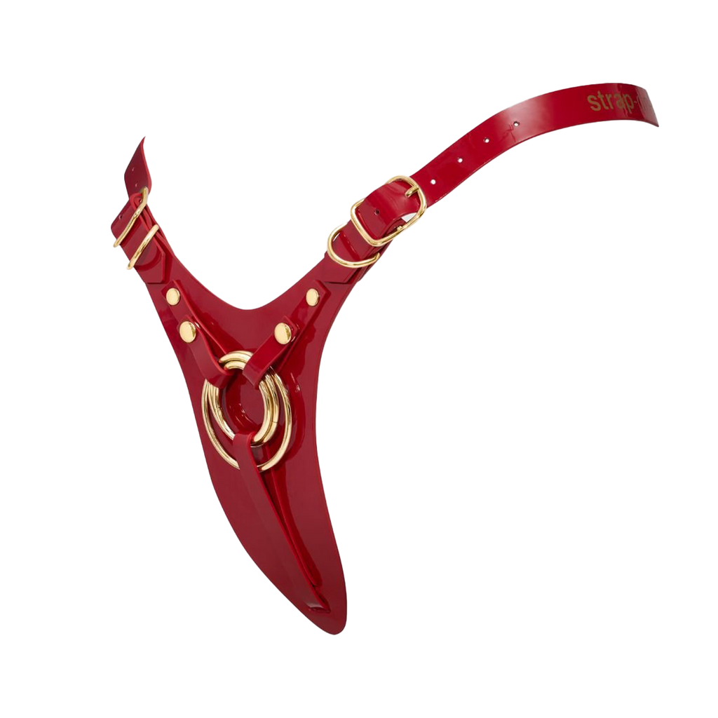 Strap-On-Me - Kunstleren Harnas Fabulous - One Size - Rood Glanzend