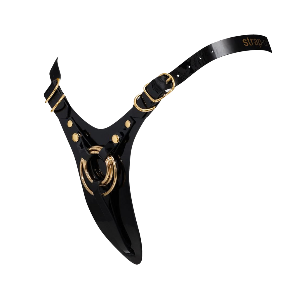 Strap-On-Me - Kunstleren Harnas Fabulous - One Size - Zwart Glanzend