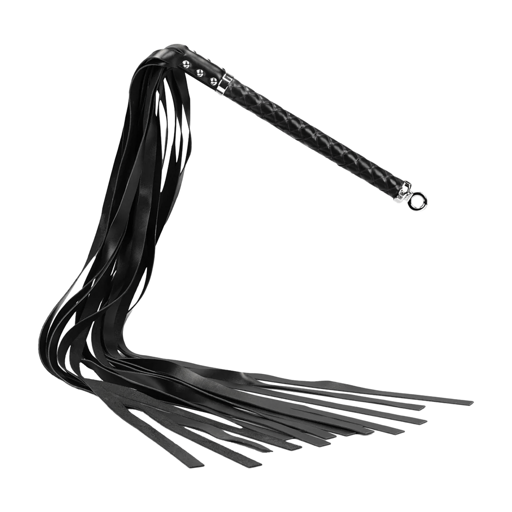 RISE - Lange Flogger (zachte staarten) - Zwart