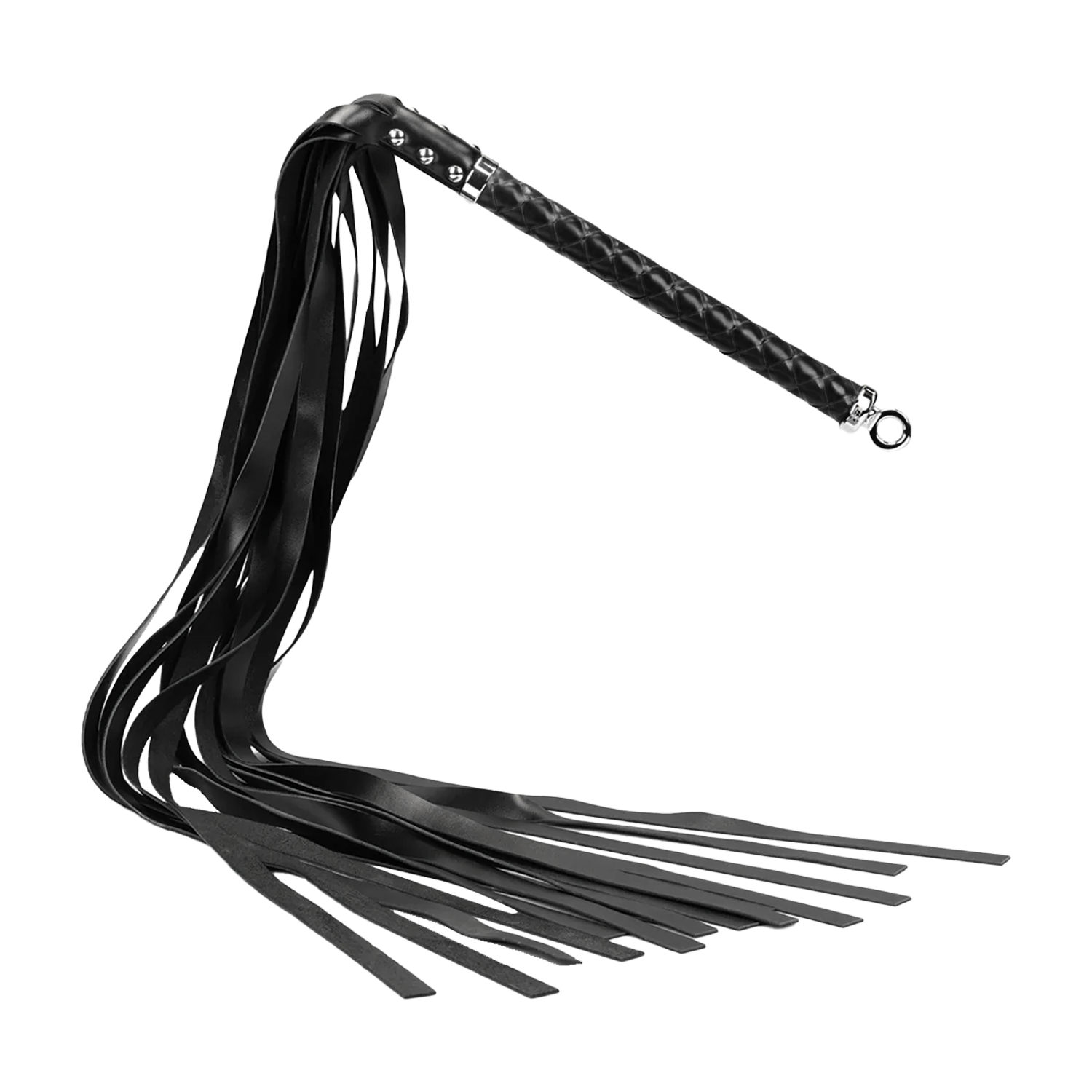 RISE - Lange Flogger (zachte staarten) - Zwart