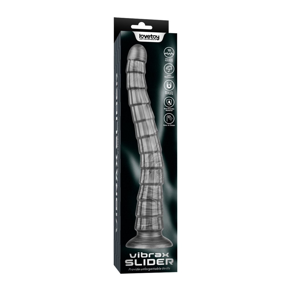 LoveToy - 14,5"King Sized Vibrating Vibrax Slider - Zilver