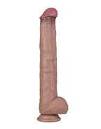 LoveToy - Nature Cock - 14,5" Dual Layered Bendable Cock XXL - Nude