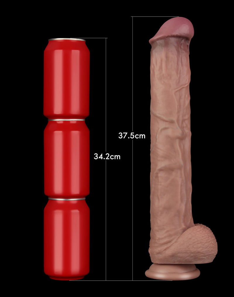 LoveToy - Nature Cock - 14,5" Dual Layered Bendable Cock XXL - Nude
