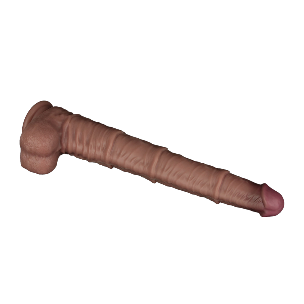 LoveToy - Nature Cock - 16" Dual Layered Bendable Cock XXL -Nude