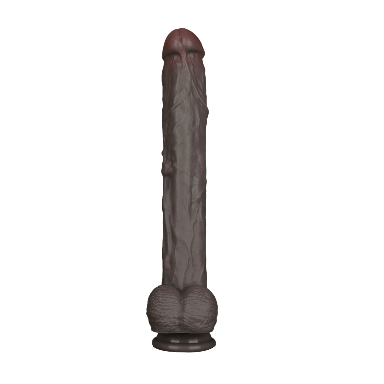 LoveToy - Nature Cock - 14,5" Dual Layered Bendable Cock XXL - Zwart
