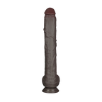 LoveToy - Nature Cock - 14,5" Dual Layered Bendable Cock XXL - Zwart