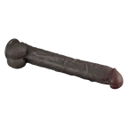 LoveToy - Nature Cock - 14,5" Dual Layered Bendable Cock XXL - Zwart